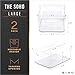 BINO | Plastic Storage Bins, Large - 2 Pack, Clear | THE SOHO COLLECTION | Pantry Organizers and Storage Containers | Fridge Organizer Bins | Kitchen Cabinet Organizer | Medicine Cabinet Bin