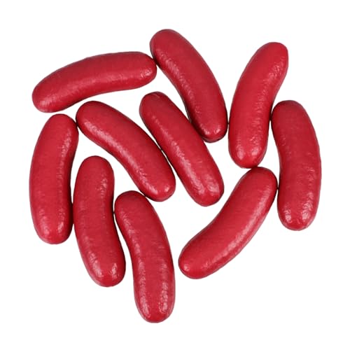 GALPADA - GALPADA 10Pièces Modèles de Saucisses Artificielles Réalistes Accessoires de Photographie Alimentaire pour Affichage et Décoration Saucisses Creuses Colorées pour Cuisine et Restaurants
