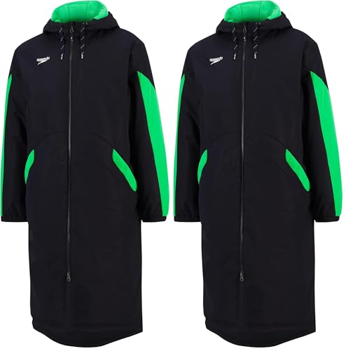 Speedo Standard Parka Jacket Fleece Lined Team Colors, Edge Green, X-Small