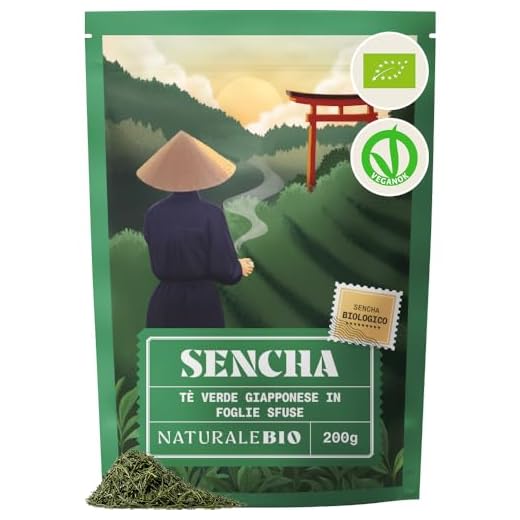 Tè verde Sencha Giapponese Biologico - Upper Grade - da 200g. Bio, Naturale e Puro, Thè verde in foglie di primo raccolto coltivato in Giappone. NaturaleBio