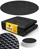 Miganeo Deluxe Solarfolie Ø 305 cm rund | schwarz | Solarplane für Pool | Poolheizung