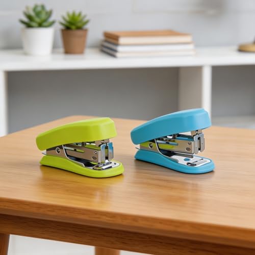 Mini agrafeuse de bureau compacte SHINEOFI légère avec capacité standard | 12 pièces