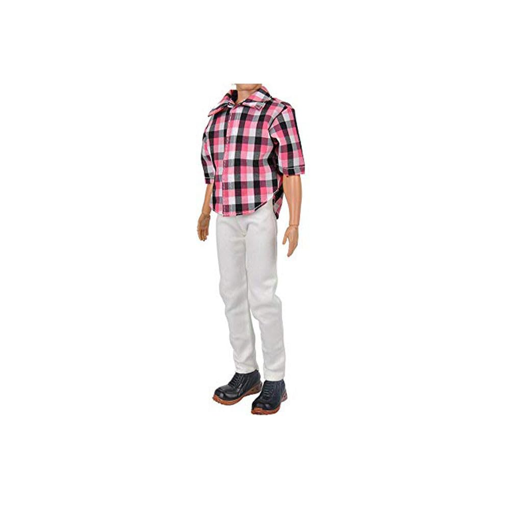 Uteruik Boy Doll Shirt and Trousers Clothing Suits for 11.5in/30cm Men Doll Casual Outfits Costume (#E)