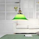 BLOOHK suspension billard verre vert, douille E26 réglable photo 3