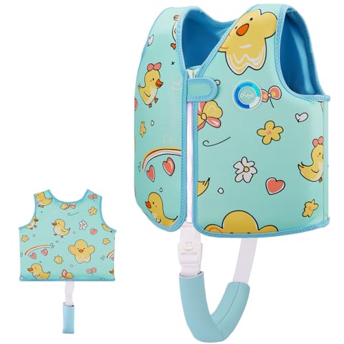 Chaleco de natación OSHYLE para niños pequeños, Chaleco Flotante con Correa de Seguridad, Ayuda a la flotabilidad (AI YD, S(1 3))