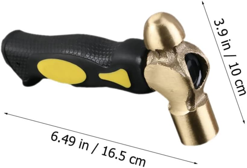 HOMSFOU Brass Stamping Hammer Jewelers Double-face Mallet Chisel Tip for Diy Metalworking