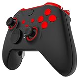 eXtremeRate Chrome Red Glossy Custom Accent Rings + Replacement Buttons for Xbox Elite Wireless Controller Series 2 & Elite Series 2 Core Controller - Controller NOT Included