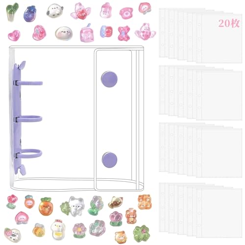 YAYAMIYA 3dシール 立体シ ール ぷくぷく ごほうび キラキラ 3D可愛い 女の子 キラキラ ステッカー 携帯電話飾り/DIY/手帳用 日記帳用 貼り付け可能 贈り物 手芸用品 (シール帳+ミニ バインダーバインダー 【リフィル×20枚】-むらさき)（Amazon）