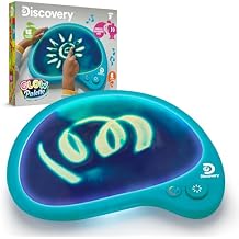 DiscoveryTM Mess-Free Glow Palette - Interactive Light-Up Art Pad with 12 Colors & Musical Play| Painting & Drawing Tablet| Travel Art Activity Kit| Arts & Crafts Toy for Kids Boys Girls Ages 4+