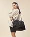 LOVEVOOK Weekender Bags for Women, Gym Bag with Shoe Compartment, Travel Duffel Bags with Toiletry Bag, Personal Item Tote Bag- Black