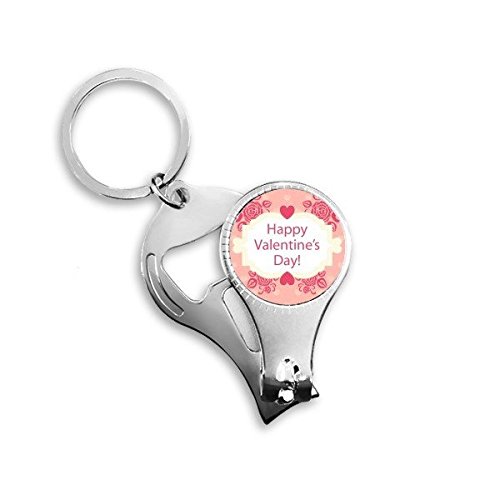 Keychain de charme en métal robuste avec décapsuleur et coupe-ongles