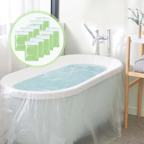 AGPTEK 10 Pack Disposable Bathtub Cover Liner, Large Size (102