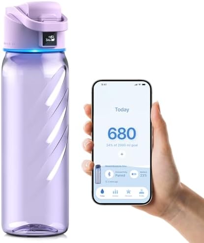 BOOST LITE Smart Water Bottle with Reminder to Drink Water, Motiv...