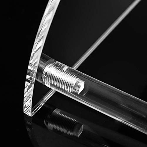 QWORK 3-Tier Acrylic Cake Stand, Semicircle Cupcake Display Stand for Weddings, Birthdays or Parties - Acrylic Legs Transparent