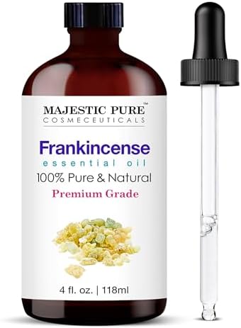 Majestic Pure Frankincense Essential Oil, Organic Certified, Premium Quality Frankincense Oil, 4 Fl. Oz.