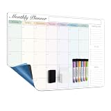 MCCORL 60×40cm Whiteboard Wall Monthly/Weekly Planner, Self Adhesive (Stick on Any Smooth Surface) Family Planning Board, Dry Wipe Planner, Memo Board (Monday to Sunday)