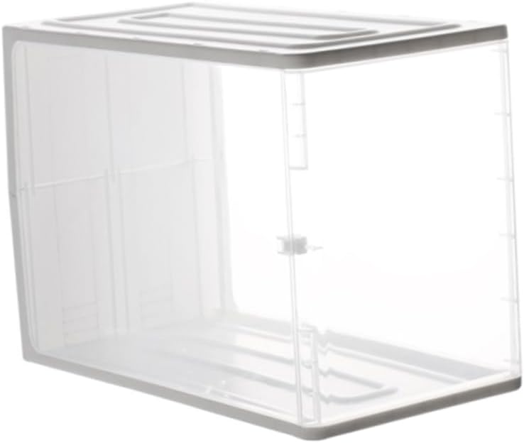GLEAVI Plastic Closet Storage Organizer Box with Cover, PP, Multi-Grid