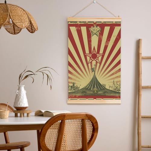 Bannière décorative pour salon style cirque rétro avec kit de suspension inclus