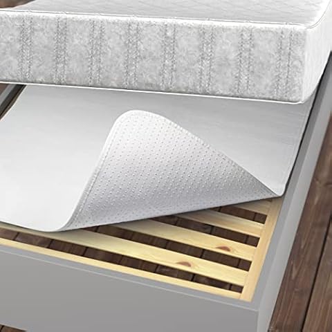 Lilenno Home Mattress Underlay 120 x 200 cm - Slatted Frame Mattress Protector with Knobs - Non-Slip Mat for Mattress and Box Spring Bed - Anti-Slip Slatted Frame Protector with Mattress Underlay Cover