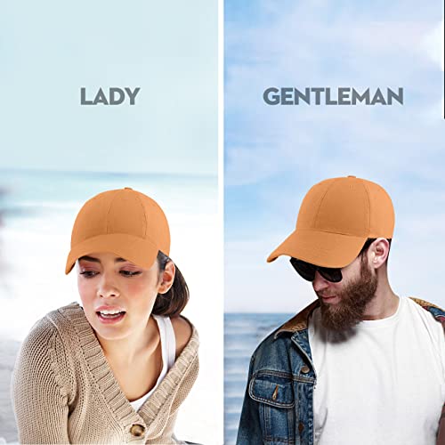 Adjustable Original Classic Low Profile Cotton Hat Men Women Baseball Cap Men Dad Hat Unstructured Fashion Cap For Women (Brown Yellow) #TOP4