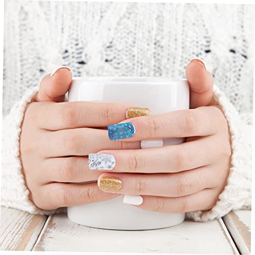 FOMIYES 3 Folhas De Adesivos De Unhas De Natal Decoração De Natal Enfeites De Unhas Calcomanias Para