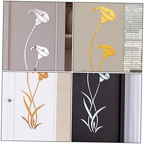 ORFOFE 2 peças de adesivos de parede espelhados adesivos removíveis adesivos de tvd espelho de pared