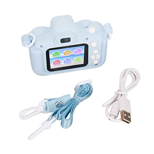 Câmera de bebê MP3 Game Câmera de bebê 2 IPS HD para crianças Azul