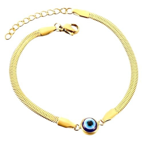 New 2026 Stainless Steeblue Eviieyie Charrm Bracelet For Women Hers Rustproof Snake Chain Bangle Fashion Wrist Jewelry Perfect For Gift For Special Occasions Jewelry Fashion Accessories Creative Gift