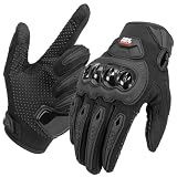 KEMIMOTO バイク グローブ 夏 春 メッシュ スマホ対応 夏用グローブ バイク手袋 バイク用グローブ オールシーズン レディース メンズ オートバイ 作業 登山 ブラック L KM8002