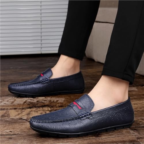 Men's Loafers Shoes Simple Leather Comfortable Anti-Slip Flat Heel Casual Outdoor Slip-ons for Traveling Driving Office and Work2