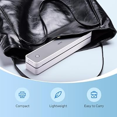 iDPRT Portable Thermal Printer for Home Use,Wireless Bluetooth Inkless Printer for Travel Support 8.5 X 11 US Letter& A4&A5 Thermal Paper, Compatible with Android and iOS Phone&Laptop