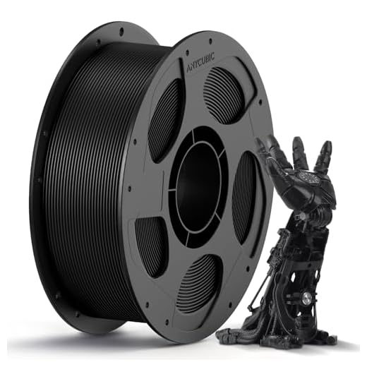 ANYCUBIC PLA Filamento per Stampante 3D, Identificazione Intelligente Filamento PLA per Stampante 3D 1,75 mm Precisione Dimensionale +/- 0,02 mm (Nero Perlato,1KG)