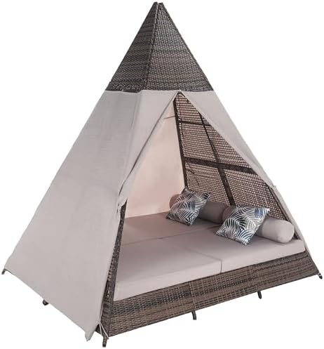 SAFAVIEH Outdoor Patio Furniture Collection – Bongo Grey & Light ...