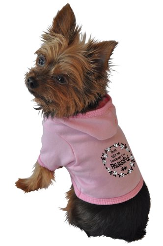 Ruff Ruff And Meow Dog Hoodie, Dont Hate Me Because Im Beautiful, Pink, Extra-Small #TOP1