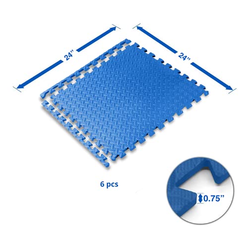 Roburflex Puzzle Exercise Mat with EVA Foam Interlocking Tiles