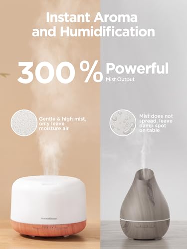 InnoGear 500ml Essential Oil Diffuser with Remote Control, Premium Ultrasonic Aromatherapy Diffusers Mother's Gift Scent Humidifier Vaporizer