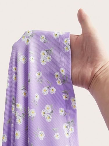 Image of Floerns Women's Plus Size Boho Floral Milkmaid Bow Tie Ruched Cami Summer Holiday Flowy Mini Dress
