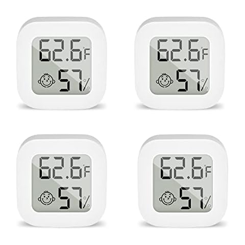 Diymore Digital Thermometer Hygrometer,Temperature and Humidity Monitor for Home, Greenhouse, Basement(4PCS) Cover