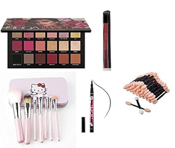 Airah Beauty Remastered Combo of Gorgeous Make Up Kit 5 Useful Product Combo Set For Girls and Womens Eyeshadow | 5 in 1 Lipstick | Eyeliner | Brush Set | Eyeshadow Brush