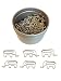 Butler in the Home Animal Elephant Shaped Paper Clips 50 Count in Silver Tin and Silver Gift Box Great For Paper Clip Collectors or Zoo Animal Lovers (Silver Metal)