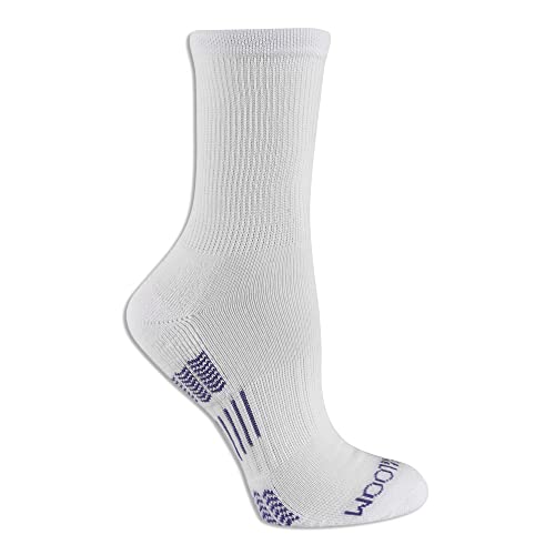 Fruit of the Loom Everyday Active Crew Socks-6 Pair Pack, White, Purple ...