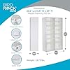 BIRDROCK HOME Shoe Rack for Closet Floor | 7 Tiers Freestanding Storage Cabinet w/ 12 Wide/Small Clear Storage & 2 Large Cubes with Doors, Foldable Shoe Box for Boots, Heels, Sneakers, Loafers | White - Image 6