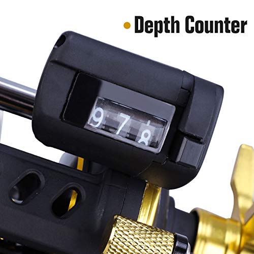 Sougayilang Line Counter Fishing Reel Conventional Level Wind Trolling Reel-Tra 30R #TOP2