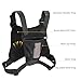 CVLIFE Chest Bag with Quick Release System Molle Chest Bag Breathable and Adjustable Large Capacity Chest Pack Black