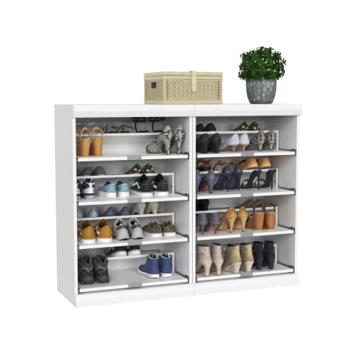 ClosetMaid Mosaics Storage Organizer Kit Includes; (2) Shoe Shelf Units, White