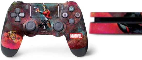 Skinit Decal Gaming Skin Compatible with PS4 Slim Bundle - Officially Licensed Marvel Star-Lord Cosmic Commander Design