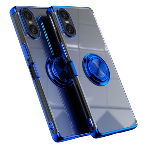 Sony Xperia 10 VI �p �P�[�X SO-52E SOG14 XQ-ES44 �J�o�[ ����TPU �ϏՌ� ���b�L���H �����O �X�g���b�v�z�[���t�� �X�^���h�@�\ �ԍڃz���_�[�Ή� ����~�� �����h�~ �\�j�[�G�N�X�y���A 10 VI �J�o�[(�u