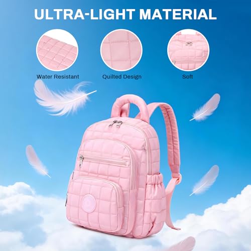 Image of Sisipoet Mini Backpack for Women, 2pcs Small Backpack for Ladies Bookbag Purse for Women with Handy Wallet and Luggage Strap, Pink