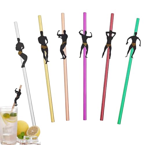 36Pcs Hen Party Naughty Straw, Bachelorette Party Straws, Dancing Men Male Stripper Paper Straws For Bachelorette Hen Party Party Decoration Accessori