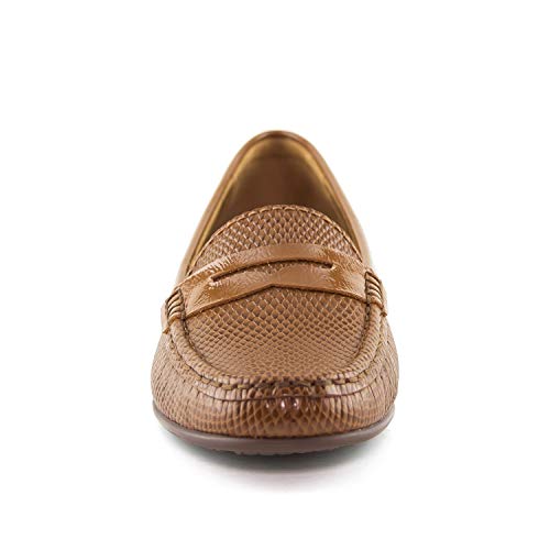 Image of Womens Casual Genuine Leather Comfortable Lightweight Driving Moaccasins Classic Fashion Penny Slip On Ladies Driving Loafer Flat Shoes